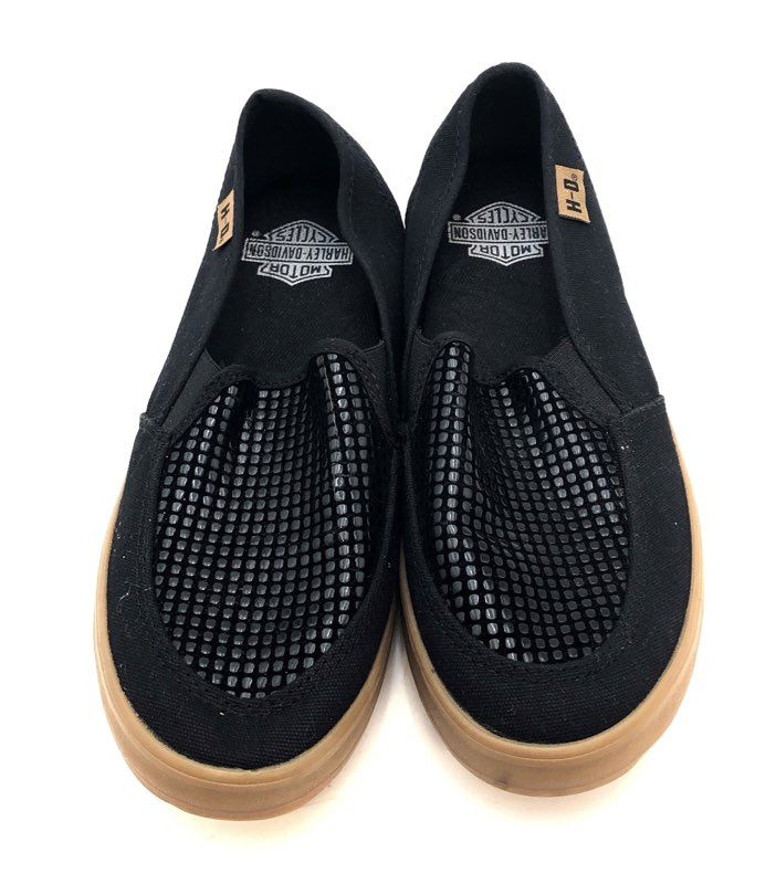 Harley-Davidson Women's D84419 Black Canvas Slip On Casual Shoes Size 7