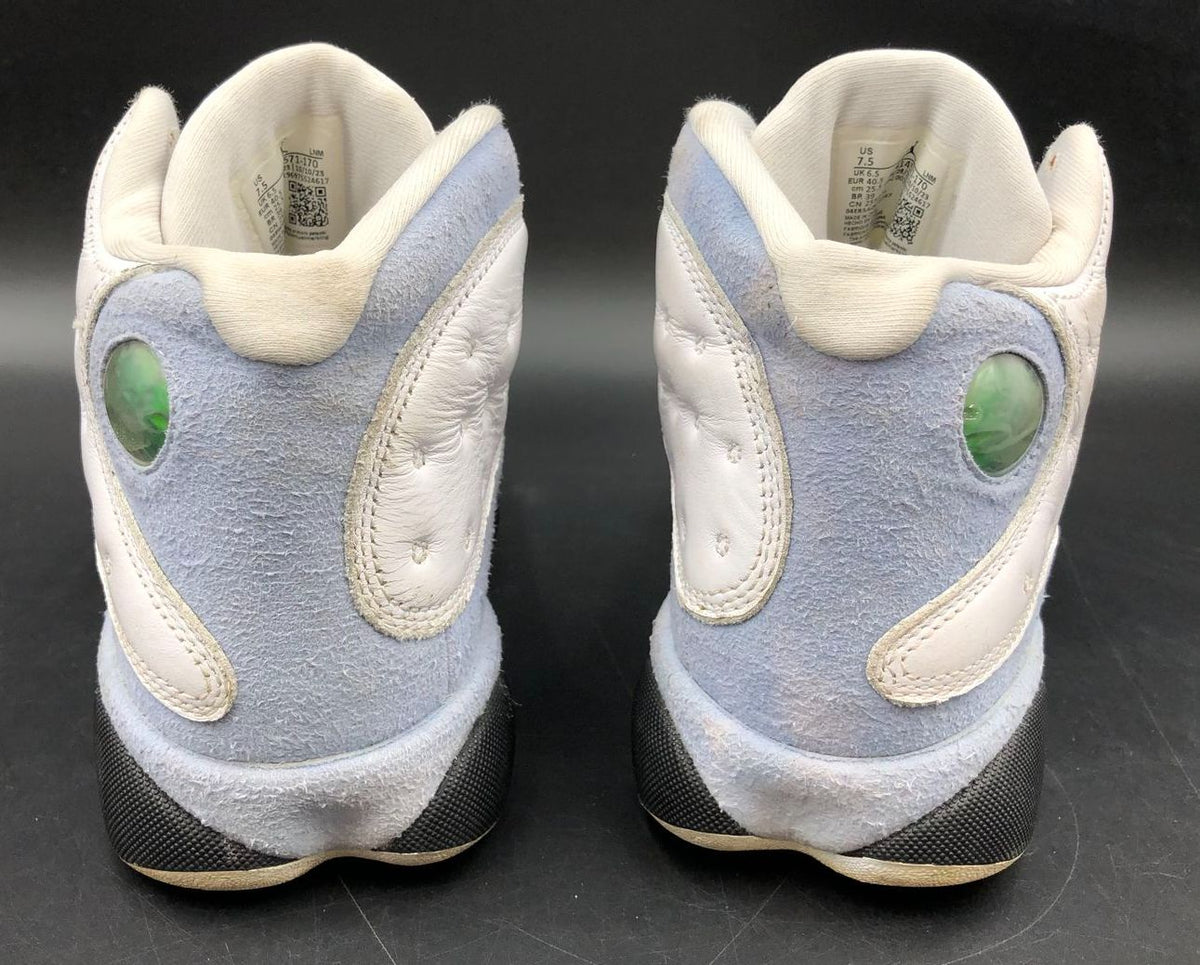 Nike Air Jordan 13 Retro Men's 'Blue Grey' & White Sneakers - Size 7.5 (+COA)