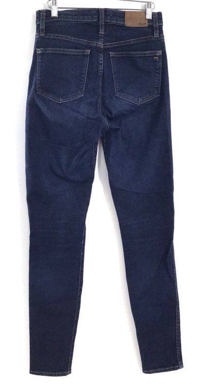 Madewell Women's 10" High-Rise Skinny Jeans Dark Blue Indigo Wash Size 28T