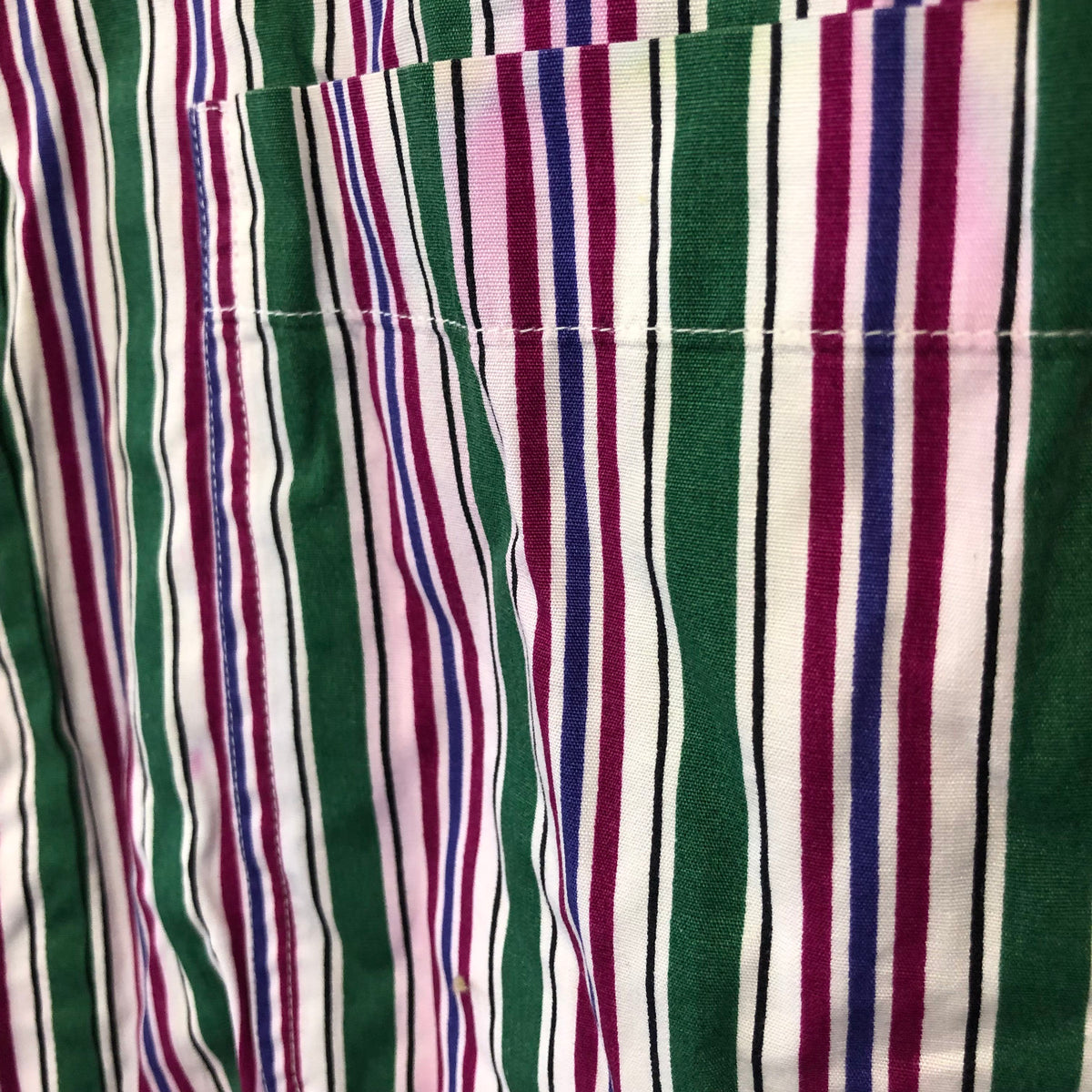 Vintage 80s Christian Dior Monsieur Striped Button Down Shirt Made in USA Sz L