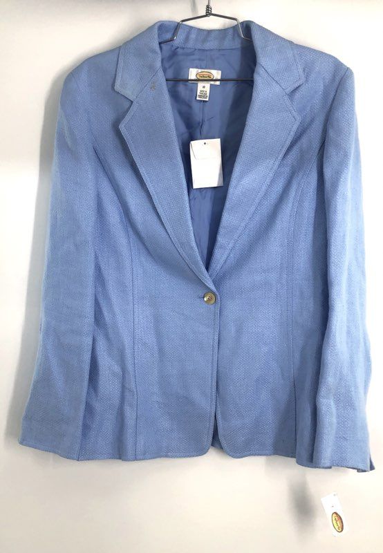 Talbots Women's Blue Textured Single Button Blazer NWT Size 10