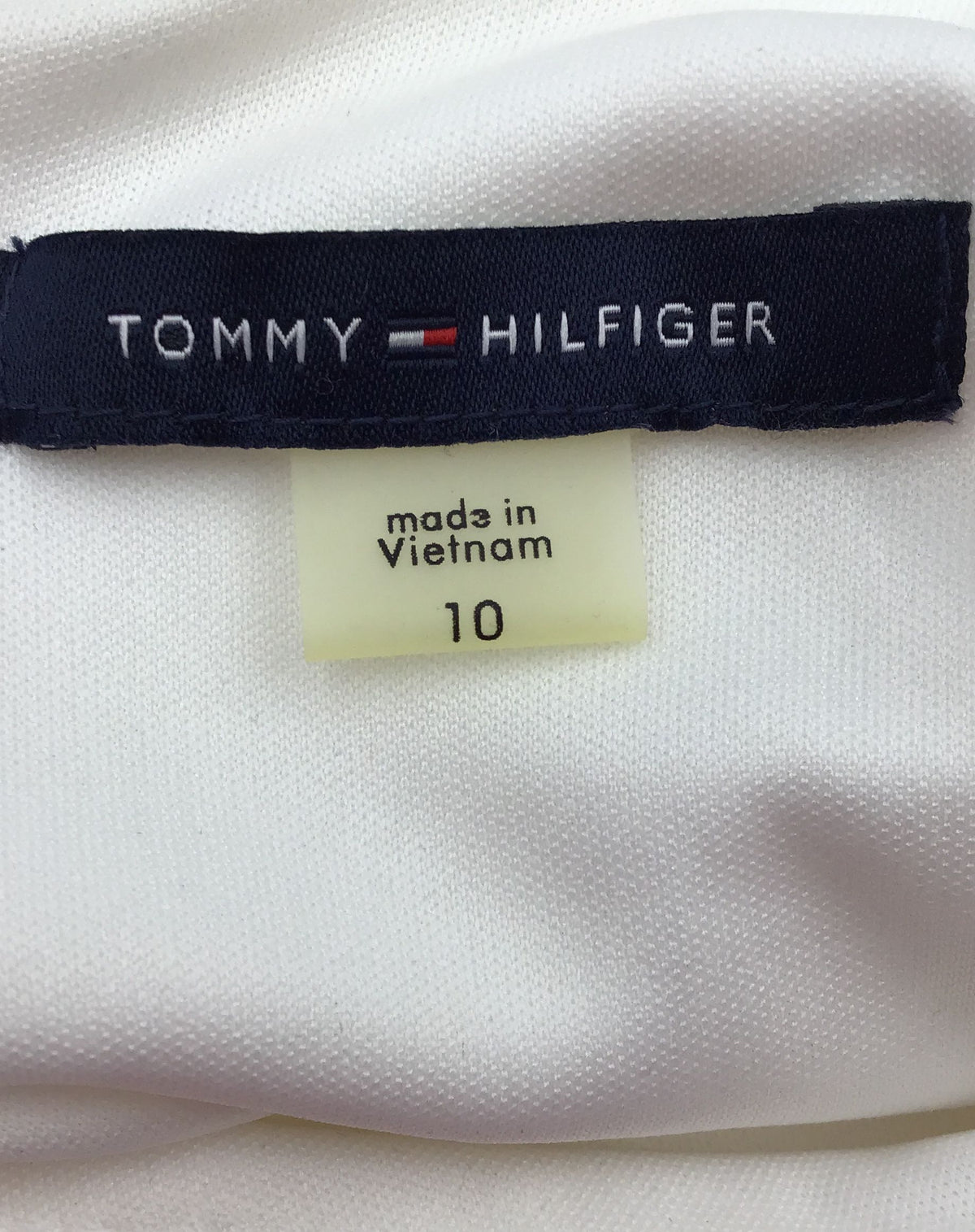 Tommy Hilfiger Women&#39;s White Sleeveless Round Neck Sheath Dress - Size 10