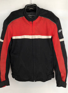 Fulmer Men's Black Red Motorcycle Jacket - Size Large