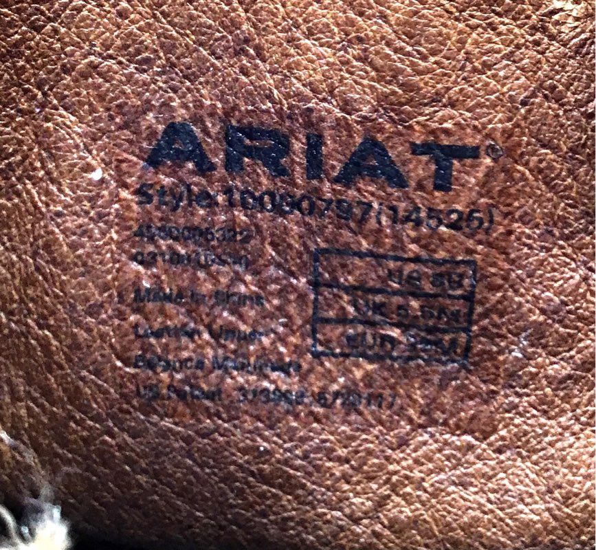 Ariat Women's Heritage Roper Brown Leather Western Boots - Size 8B