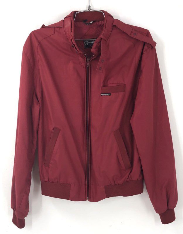 Members Only Men's Red Bomber Jacket - Size 40
