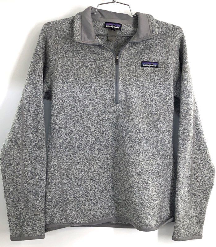 Patagonia Women's Better Sweater 1/4-Zip Pullover Gray Heather Size M