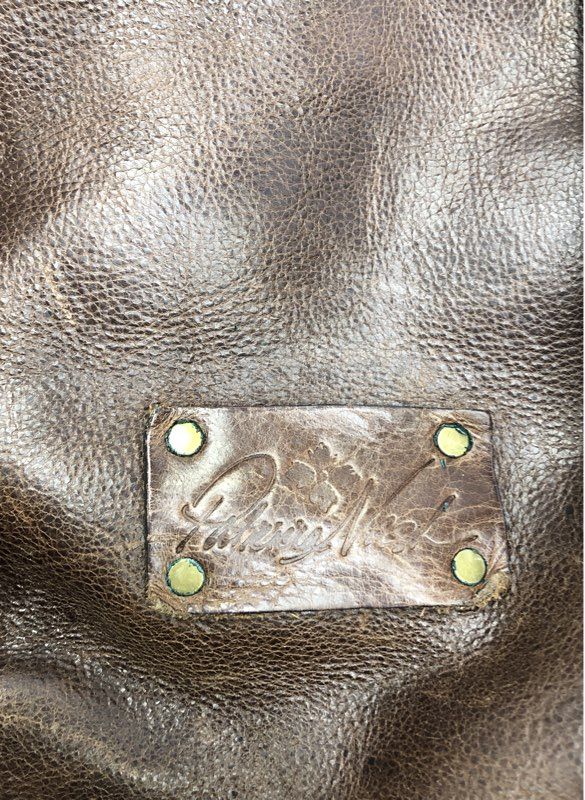 Patricia Nash Brown Leather Studded Nash Tote Bag Brass Hardware