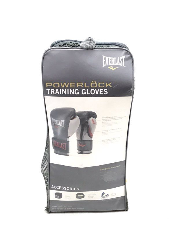 Everlast Men&#39;s Gray Powerlock Training Boxing Bag Gloves