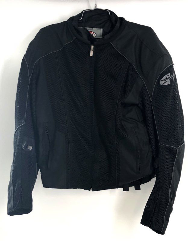 Vintage Y2K Joe Rocket Men's Black Mesh Motorcycle Riding Jacket Padded Sz M