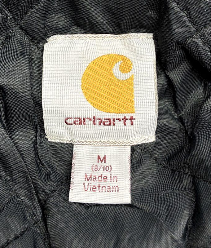 Carhartt Girls' Redwood Jacket Deep Wine Quilted Lined Hooded Canvas Sz M 8/10