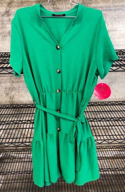 NWT Vertiche Women&#39;s Green Mini Dress - Size 38