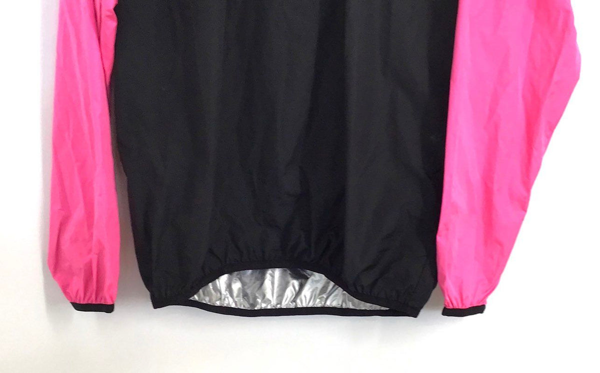 HOTSUIT Women's Pink Black Colorblock Sauna Suit Jacket Hoodie NWT Sz XL
