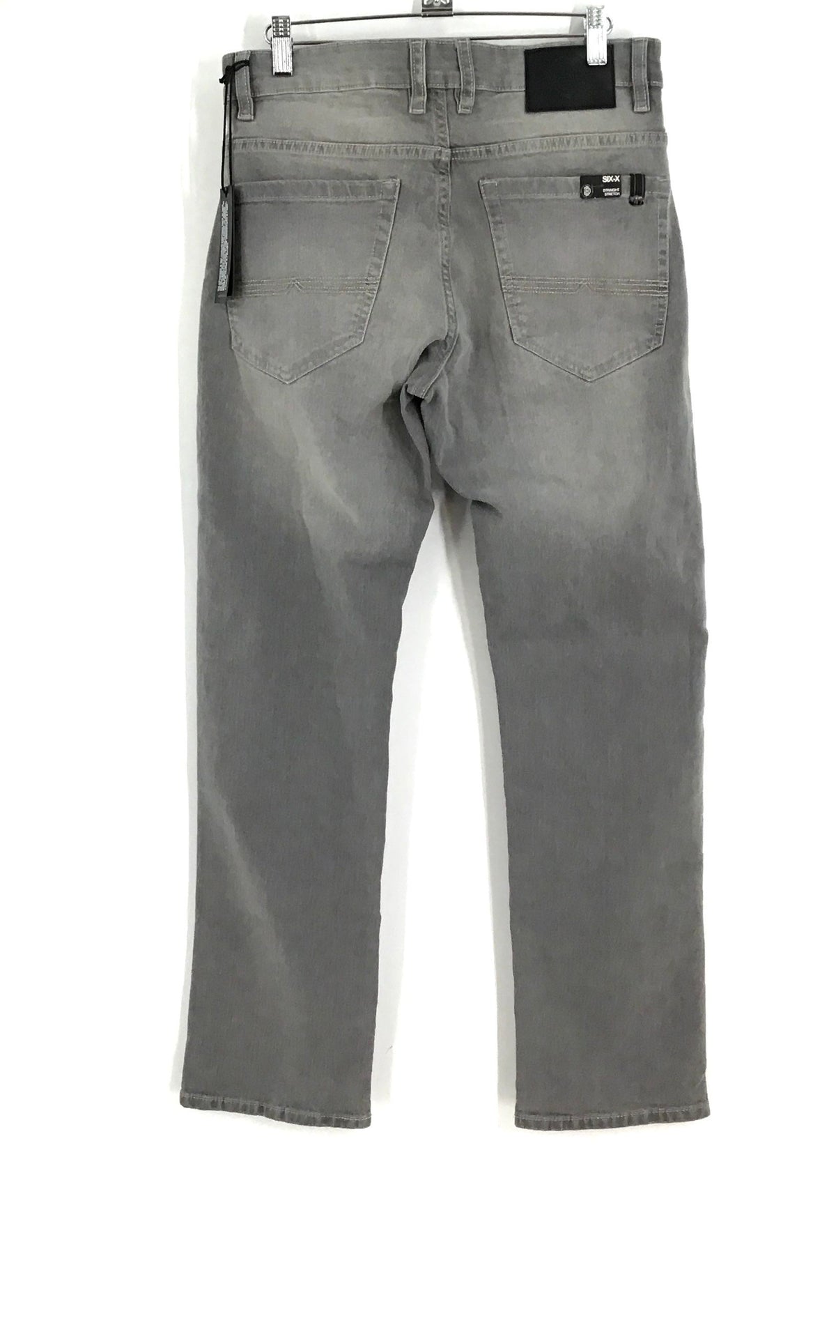 NWT Buffalo David Bitton Men&#39;s Gray Stretch Denim Straight Jeans - Size 30/30