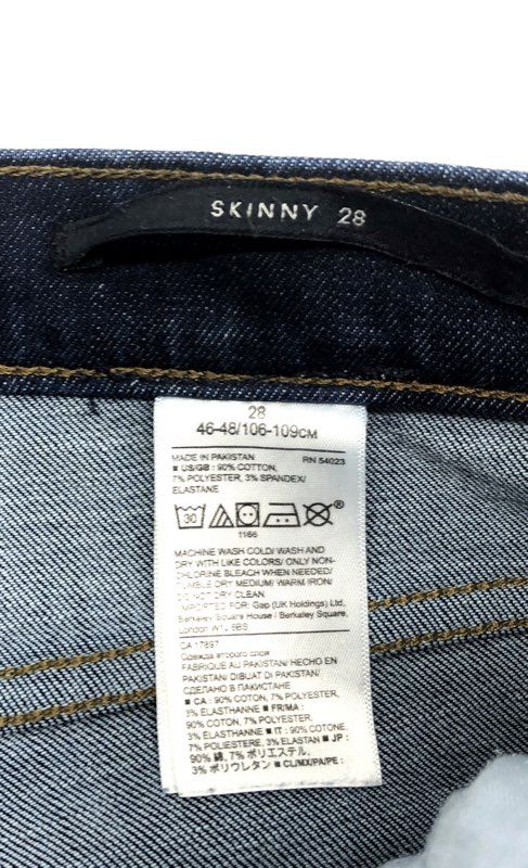 Banana Republic Women's Dark Wash Skinny Premium Denim Jeans Size 28