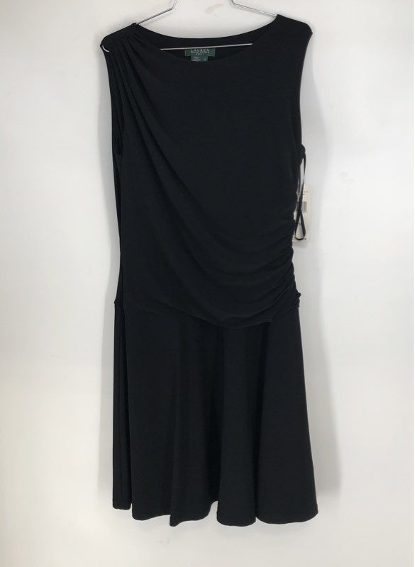 NWT Lauren Ralph Lauren Women's Black Sheath Dress - Size 16