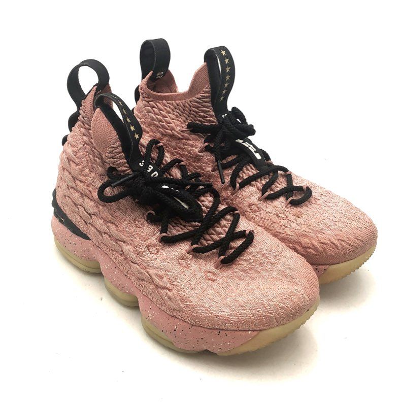 Nike LeBron 15 GS Rust Pink Hollywood All-Star Basketball Shoes Size 6Y