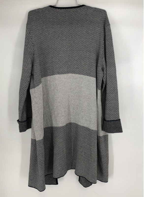 NWT Kasper Women's Black Gray Heather Cardigan Sweater - Size 1X