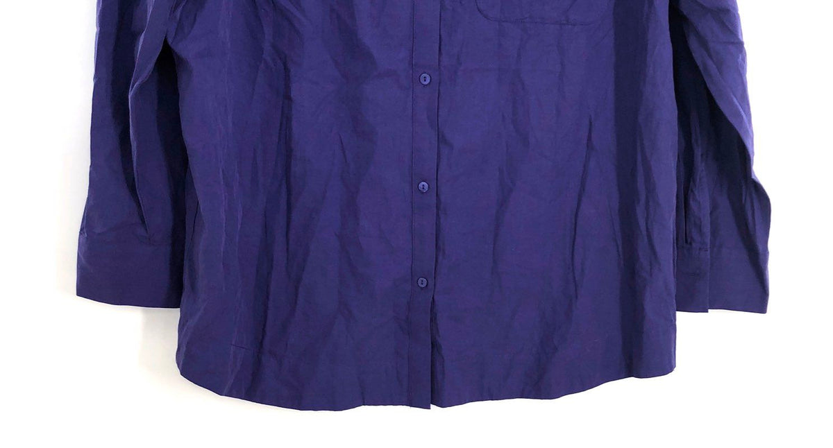 BA&SH Women's Purple Karla Shirt Long Sleeve Button Down Pocket Sz 1 NWT