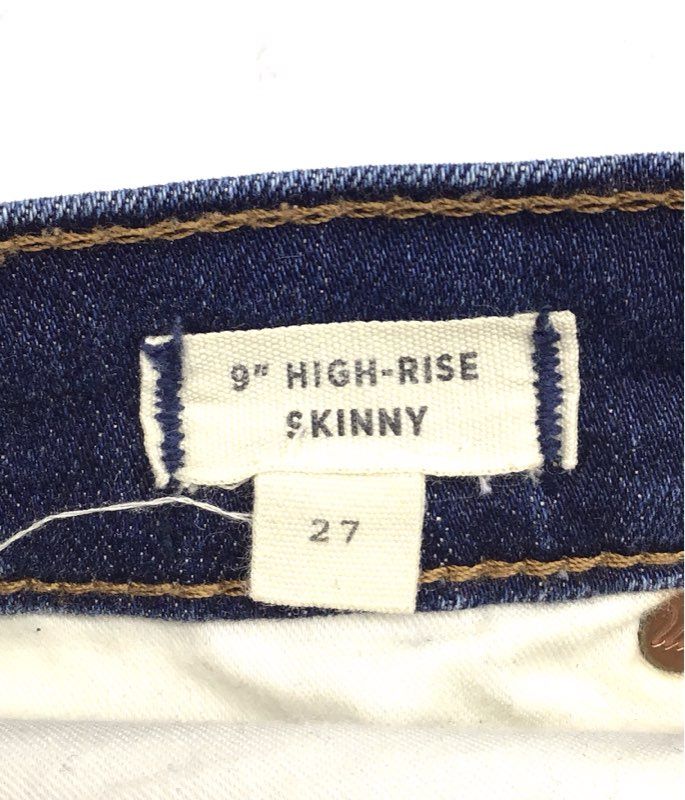Madewell Women's 9" High-Rise Skinny Jeans Blue Distressed Sz 27