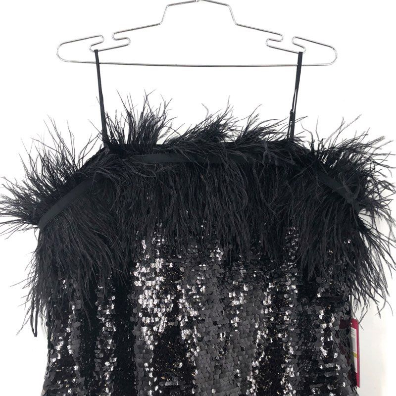 NWT Vince Camuto Women's Rich Black Mini Dress - Size 14