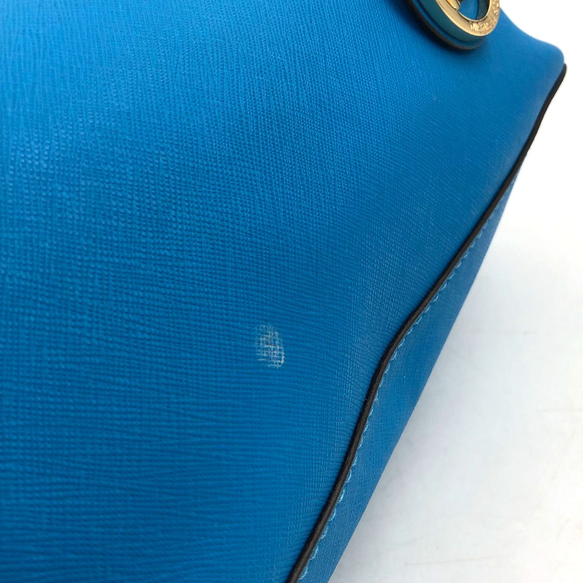 Authentic Michael Kors Women&#39;s Cyan Blue Leather Luxury Tote Bag - COA Included