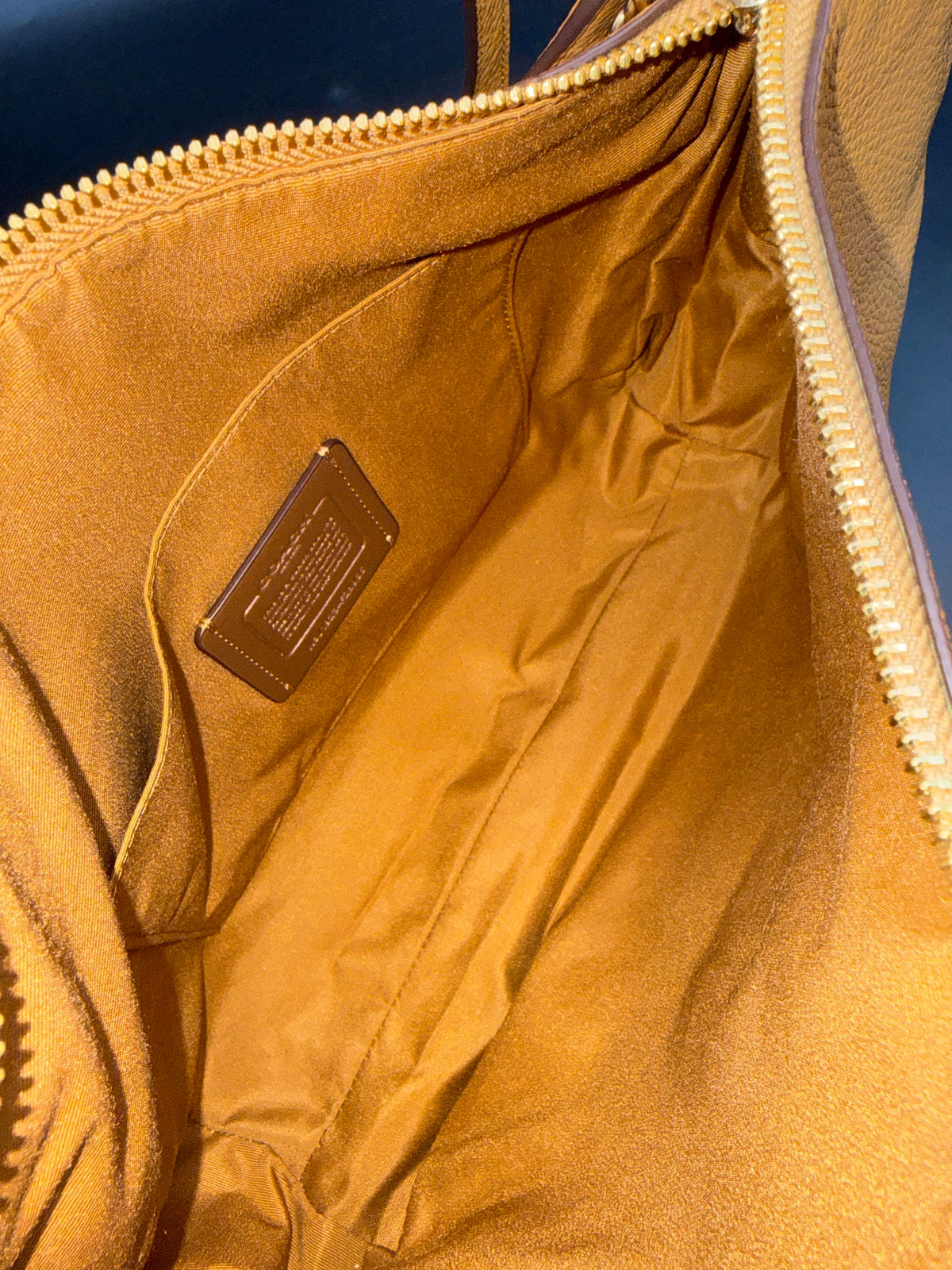 Coach Tan Pebbled Leather Mia Shoulder Bag Crossbody Gold Hardware COA