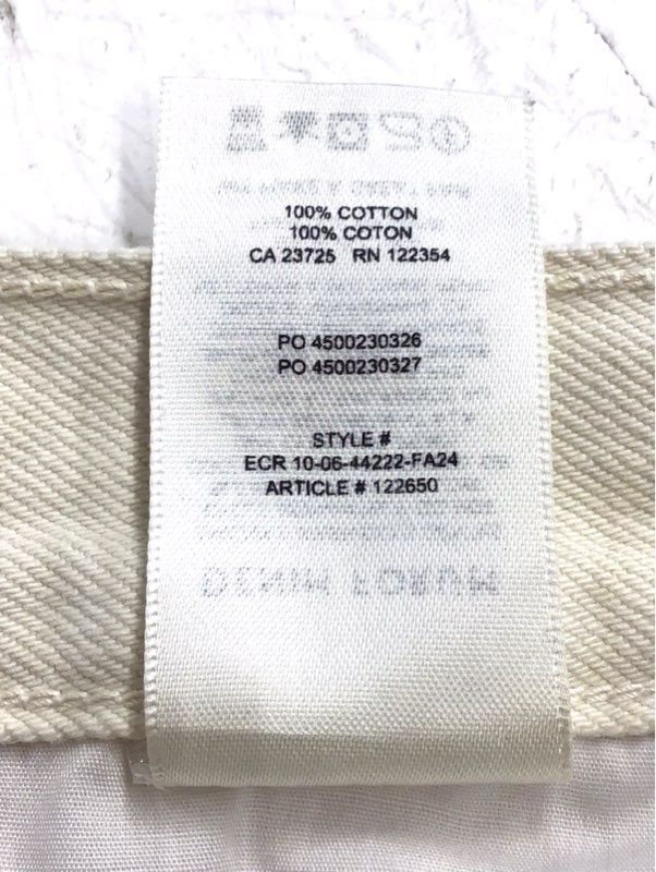 NWT Denim Forum Women's White Cotton Cargo Jeans - Size 29