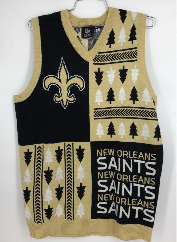 NFL New Orleans Saints Football Sweater Vest - Size Small