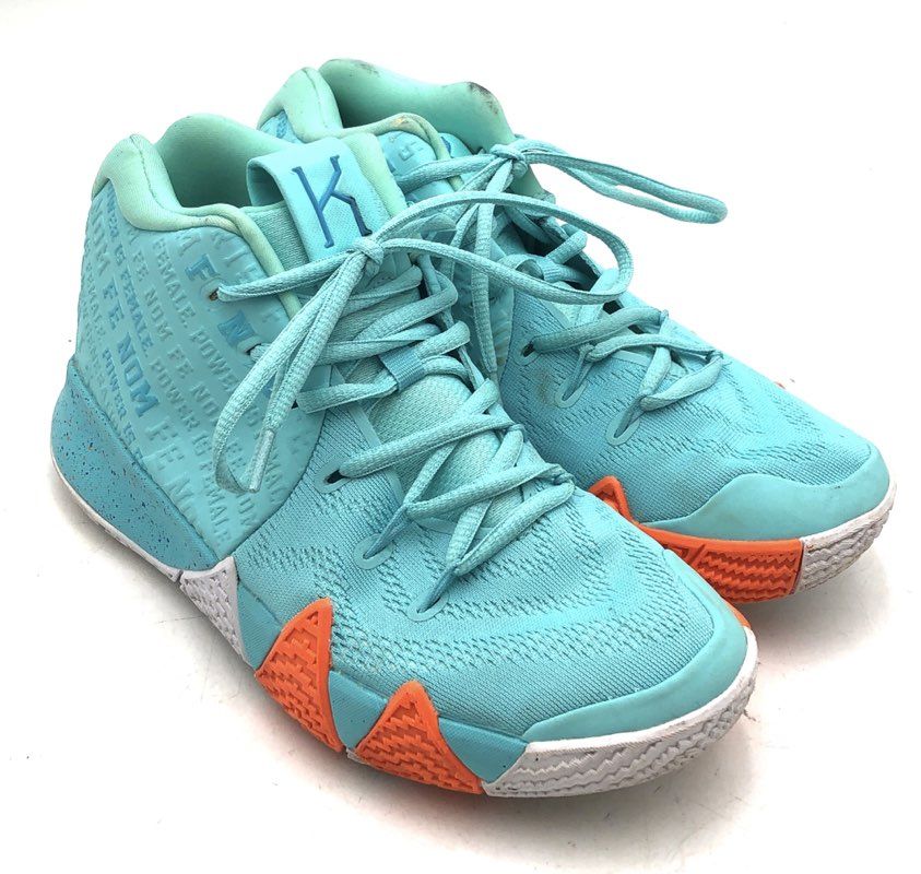 Nike Kyrie 4 Power is Female Light Aqua Basketball Shoes Women's 7