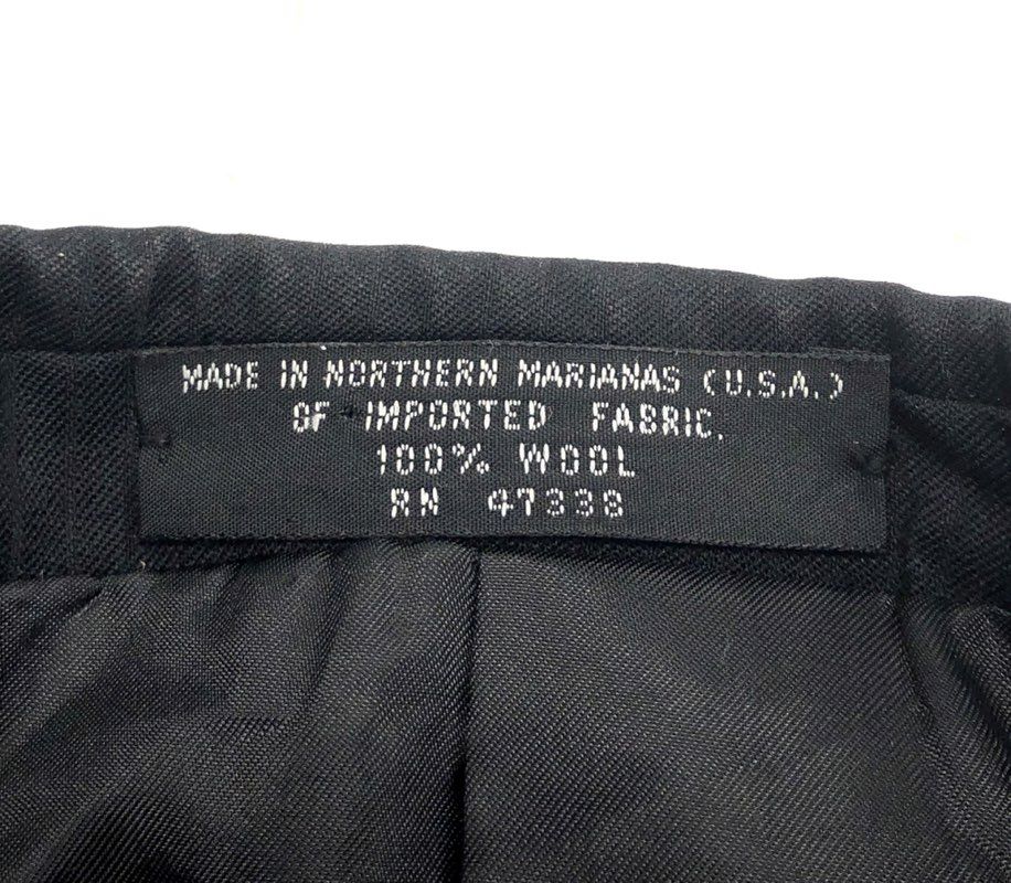 Vintage Y2K Men's Black 100% Wool 4-Button Blazer Sport Coat Sz 48L