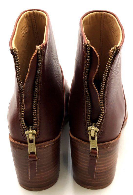 Nisolo Dari Boot Brandy Leather Heeled Ankle Booties Women's Size 8.5