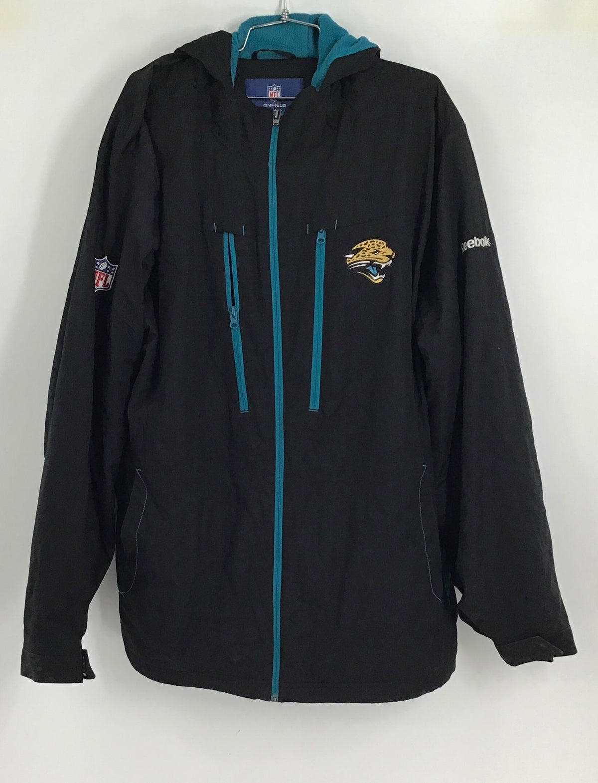 Reebok Men&#39;s Black Jacksonville Jaguars NFL Full-Zip Jacket - Size XL