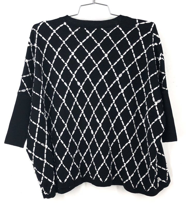 NWT Rondina Women's Black White Cardigan Sweater - Size XS