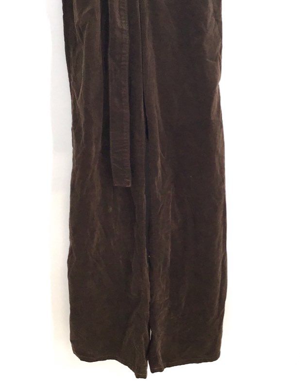 Ramy Brook Women's Velvet Jemma Jumpsuit Desert Brown Velveteen Denim NWT 24