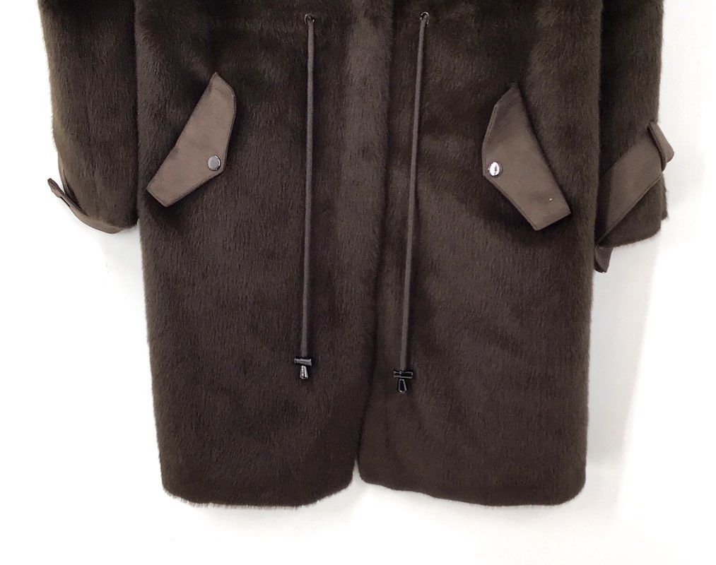 NWT Love Token Women's Brown Faux Fur Trench Coat - Size M