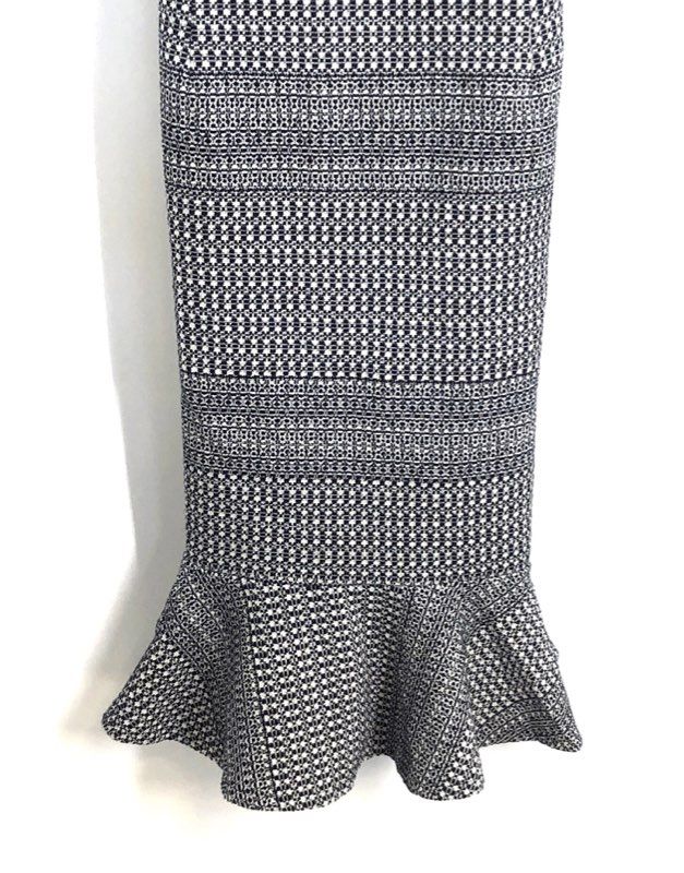 Banana Republic Women's Black White Geometric Jacquard Cross Back Dress 2P NWT