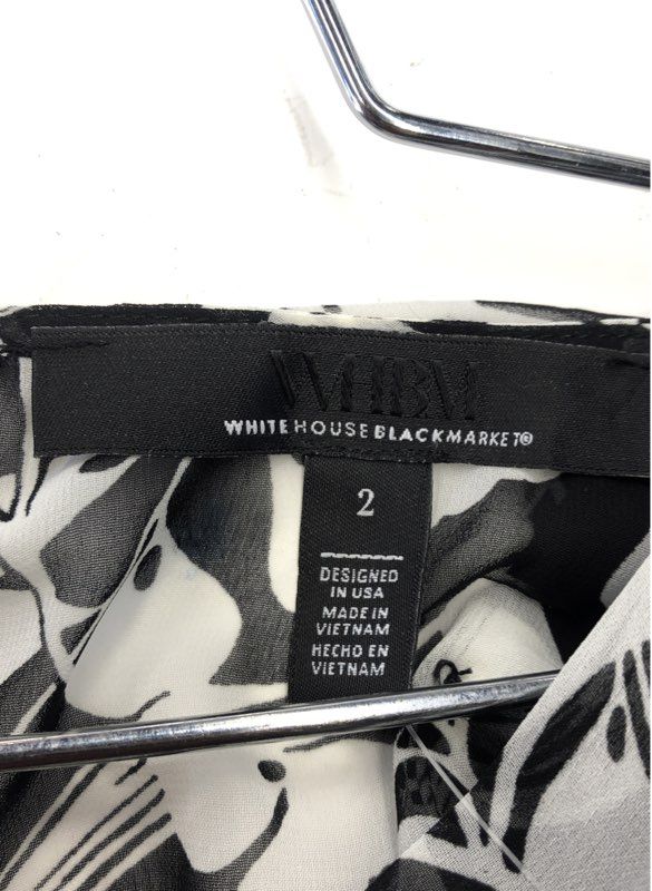 NWT White House Black Market Women's Mystic Floral Soft Dress Black Sz 2