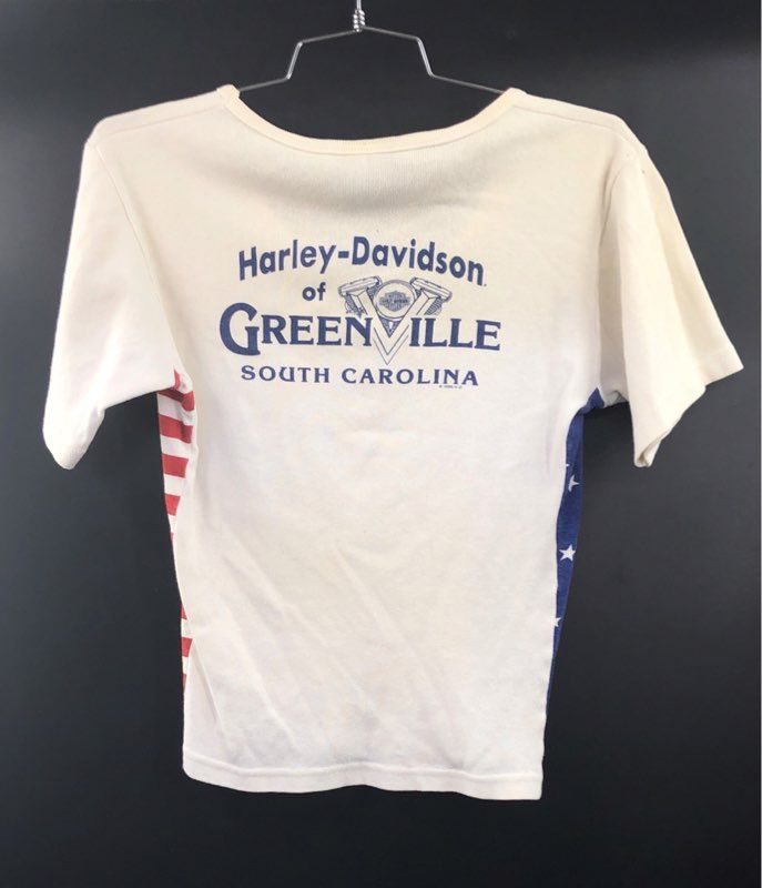 Vintage 1998 Harley-Davidson Stars Stripes Americana Greenville SC T-Shirt Sz M
