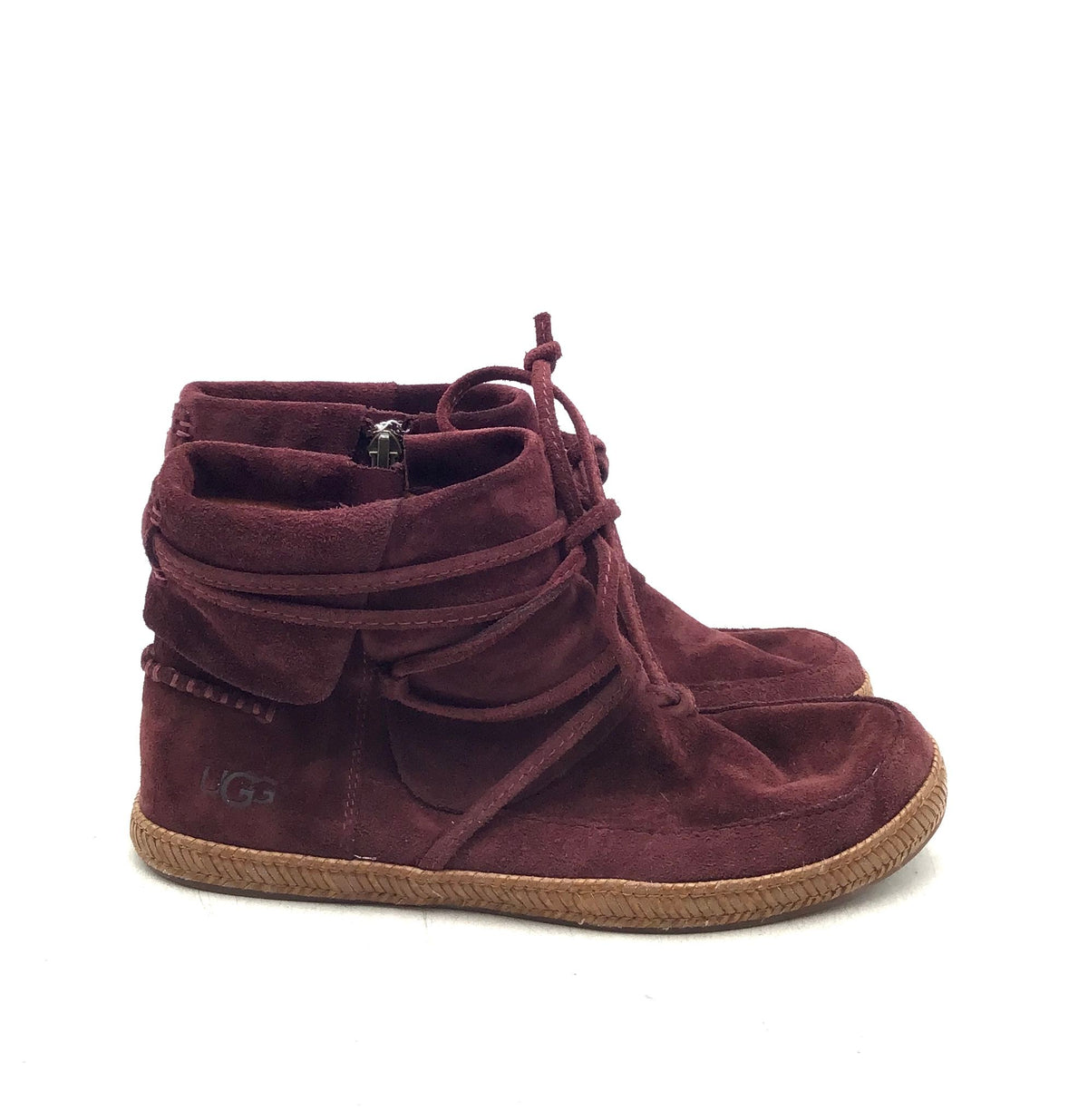 Ugg Women&#39;s Reid Maroon Ankle Bootie - Size 6