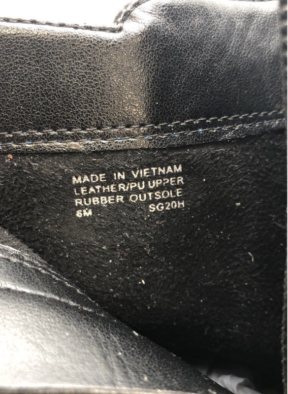 Michael Kors SG20H Black Leather Monogram Canvas Ankle Boots Size 6M