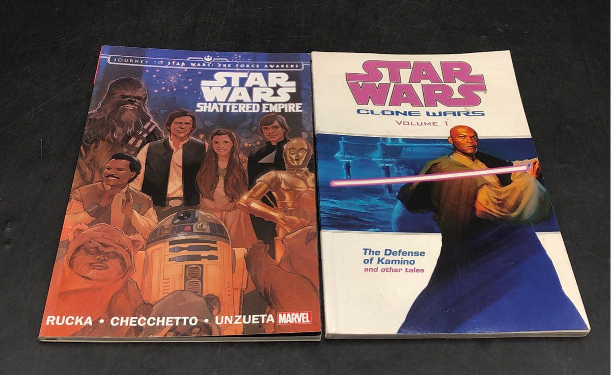 Star Wars Return of the Jedi + 7 Book Lot Marvel Graphic Novels Clone Wars Leia