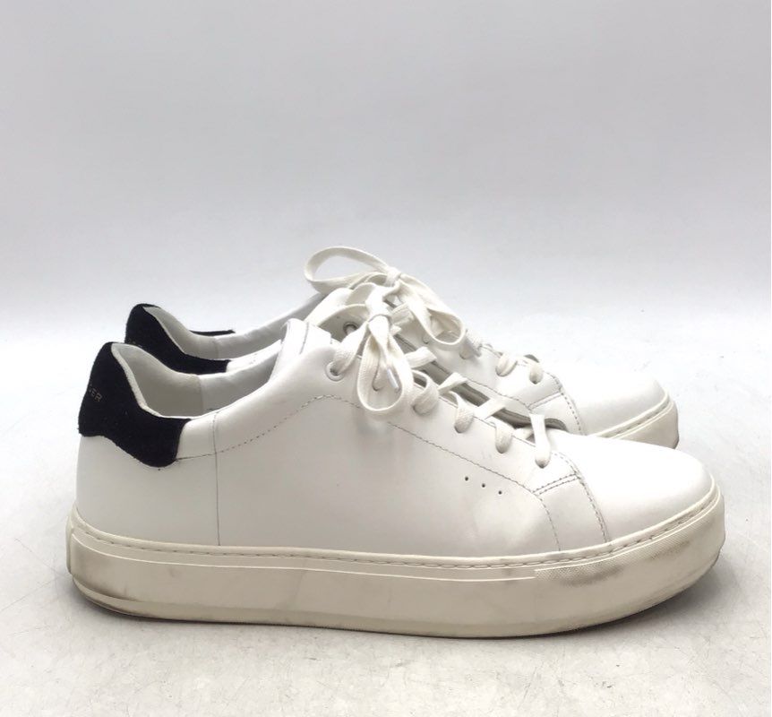 Kurt Geiger Men&#39;s White Leather Lace-Up Low-Top Athletic Shoes - Size EUR 46