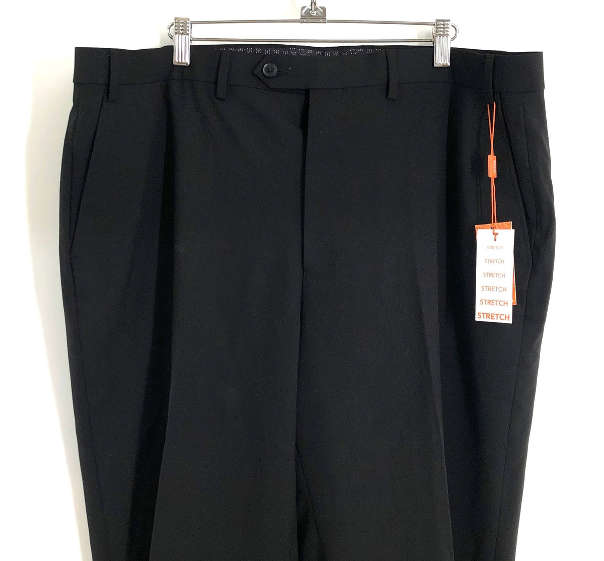 Tallia Men's Voce Black Stretch Flat Front Dress Pants Slacks NWT 40x34