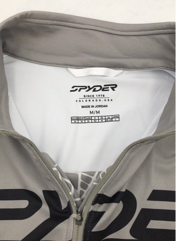 Spyder Men's Podium 1/2 Zip Pullover Gray Black Colorblock NWT Size M