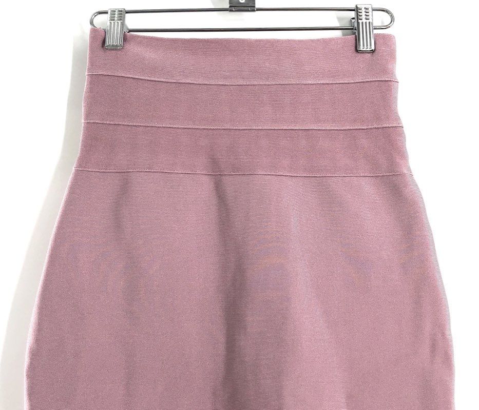 Valiant Paris Women's WC682 High Waisted Blush Pink Bandage Skirt NWT Sz S