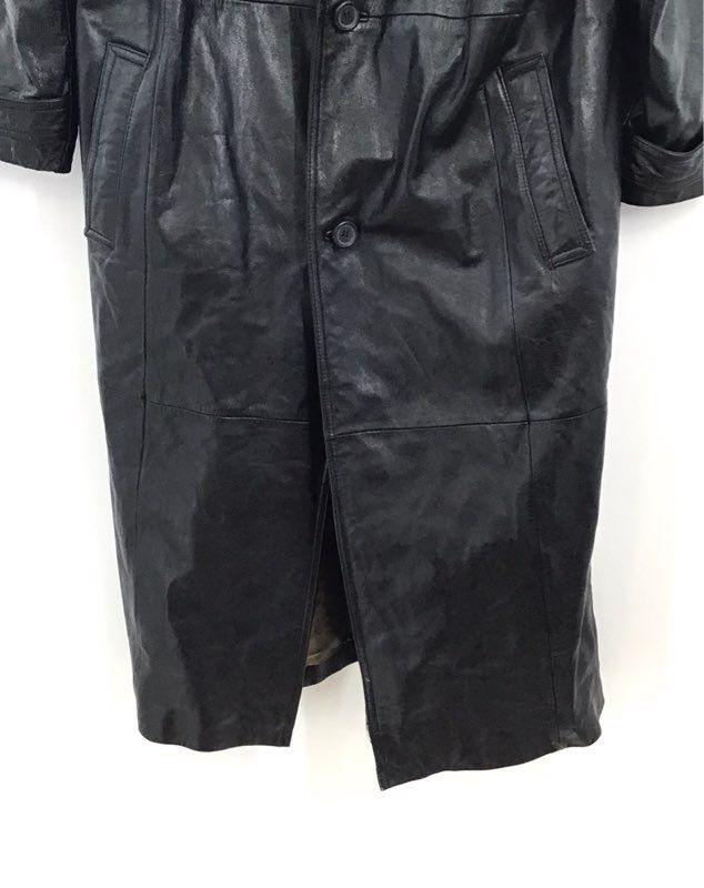 Wilsons Leather Women&#39;s Black Trench Coat - Size Large