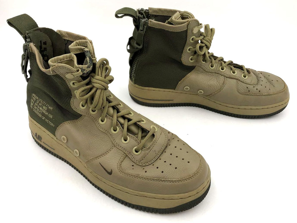 Nike SF Air Force 1 'Mushroom' Men's Olive/Forest Green Sneakers - Sz 7.5 (+COA)