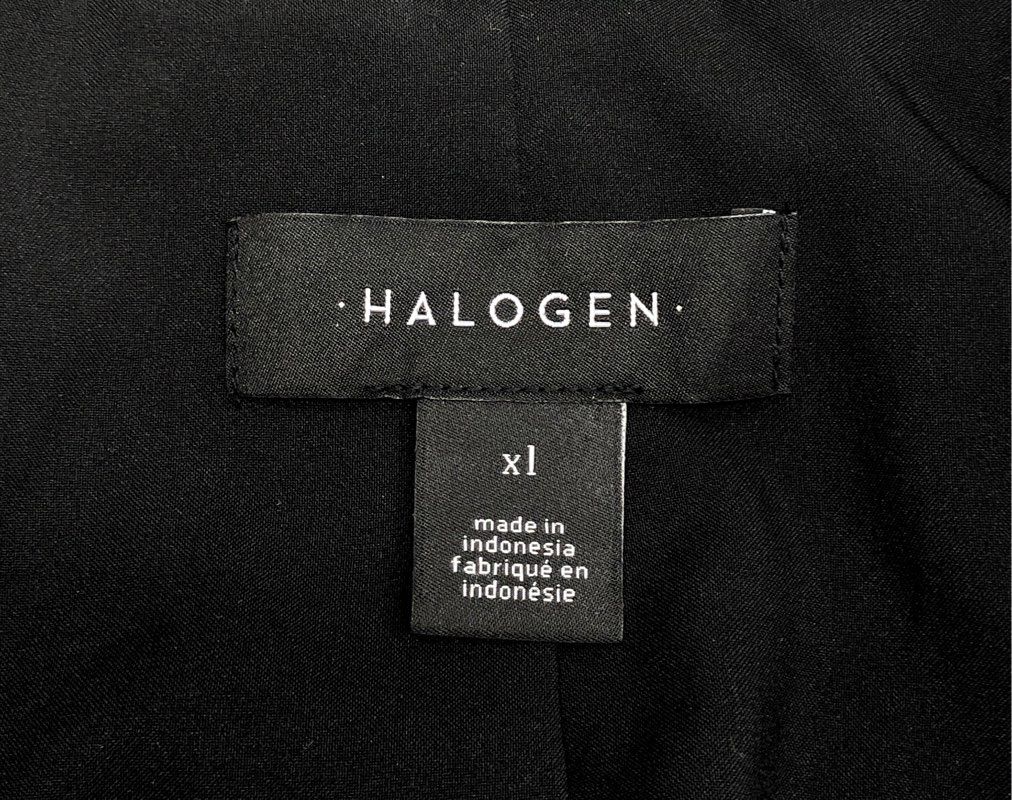 Halogen Women's Black One Button Blazer Jacket Stretch Notched Lapel Sz XL NWT