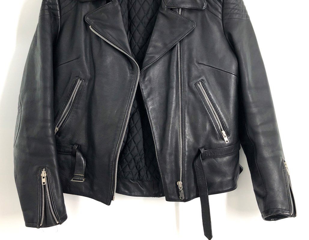 Vintage 80s Harley-Davidson Braided Shoulder Leather Moto Jacket Sz 40W
