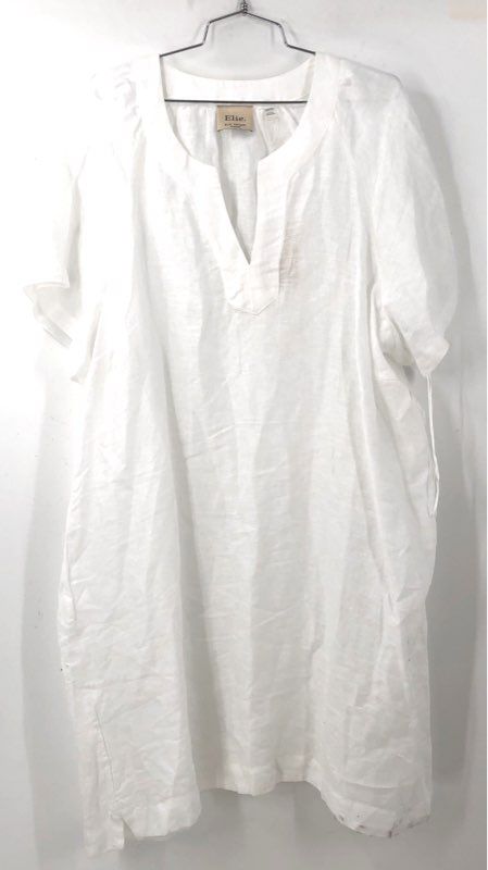 NWT Elie Tahari Women's White Shift Dress - Size 2X